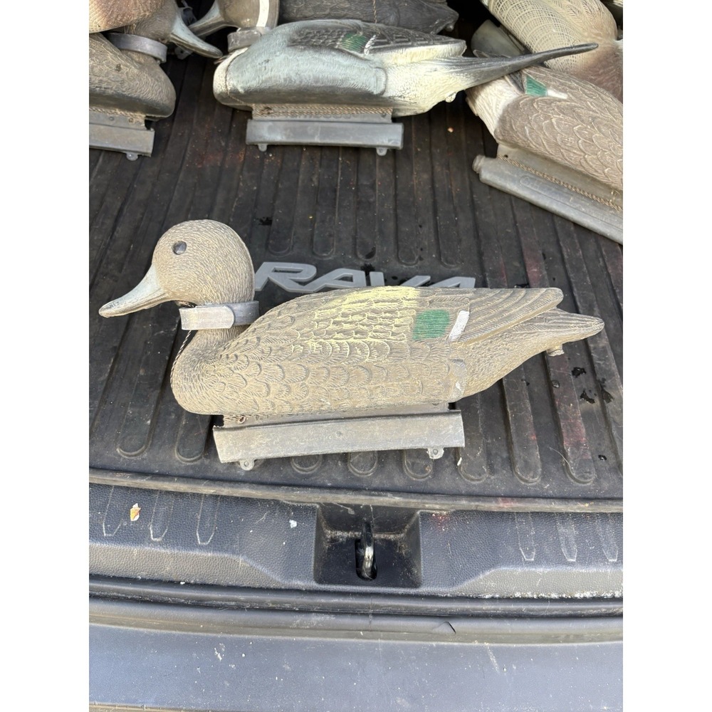 Flambeau Floating Mallard Duck Decoys w Line & Anchor‎ Female Made In USA Decor